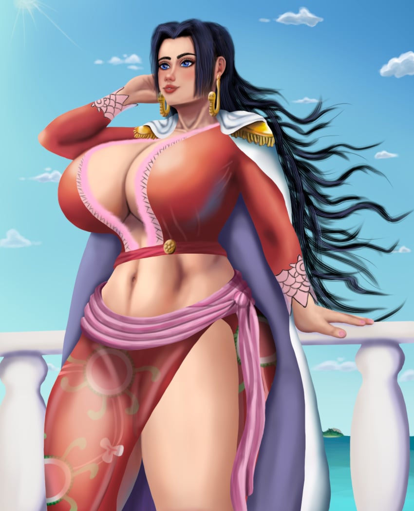 1girls ass big_ass big_breasts big_butt boa_hancock breasts bubble_ass bubble_butt cleavage clothed clothing curvy_body curvy_female curvy_figure female female_only hopgigone horny horny_female huge_ass huge_breasts huge_butt huge_nipples light-skinned_female light_skin one_piece shounen_jump solo solo_female thick_ass thick_legs thick_thighs thighs