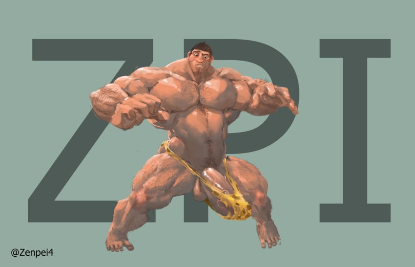 1boy 2019 20th_century_fox abs balls bara barazoku biceps big_balls big_penis boner dreamworks erection facial_hair gay grug_crood hairy hairy_chest hi_res highres male male_focus male_nipples male_only male_pubic_hair manly muscles muscular muscular_arms muscular_legs muscular_male muscular_thighs nipples penis solo solo_male the_croods zenpei zenpei4