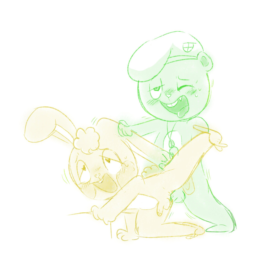 bear big_head cuddles_(htf) flippy_(htf) gay_sex happy_tree_friends non-human non-human_only rabbit toony