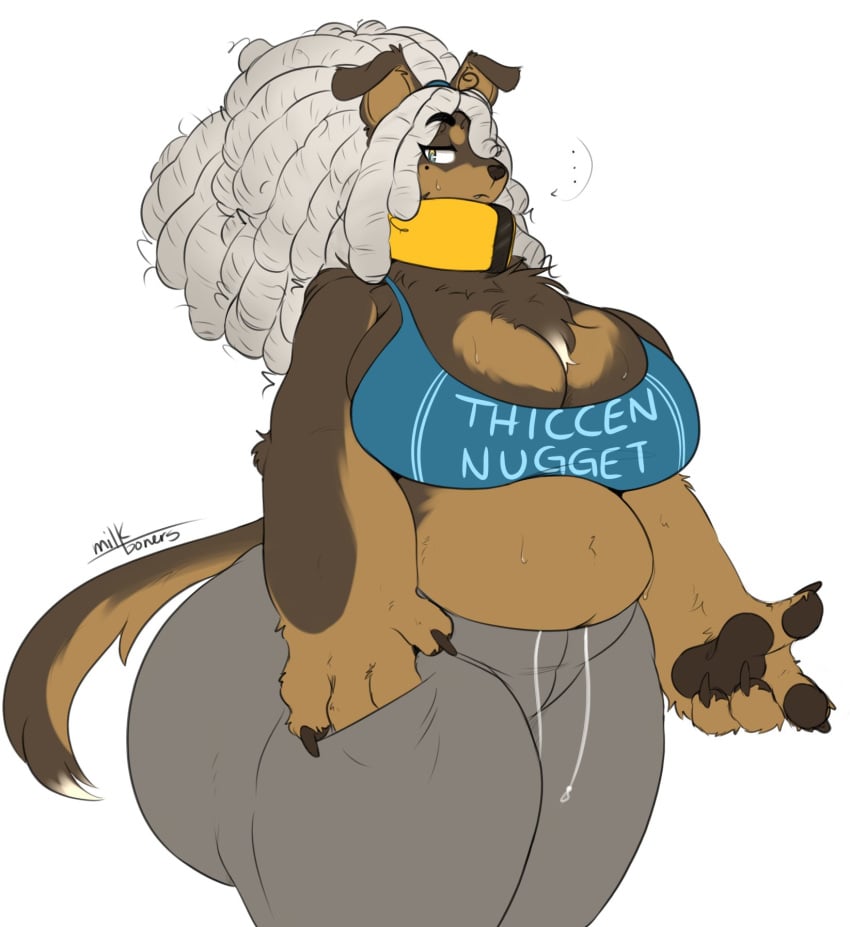 anthro ass_bigger_than_head big_breasts breasts furry huge_ass kibblesyourbits thick_thighs wide_hips