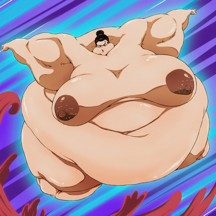 1girls bbw big_breasts breasts chichi dragon_ball dragon_ball_z fat female huge_breasts hyper_fat mature_female miche-san milf morbidly_obese mother nipples nude obese overweight ssbbw strongfat