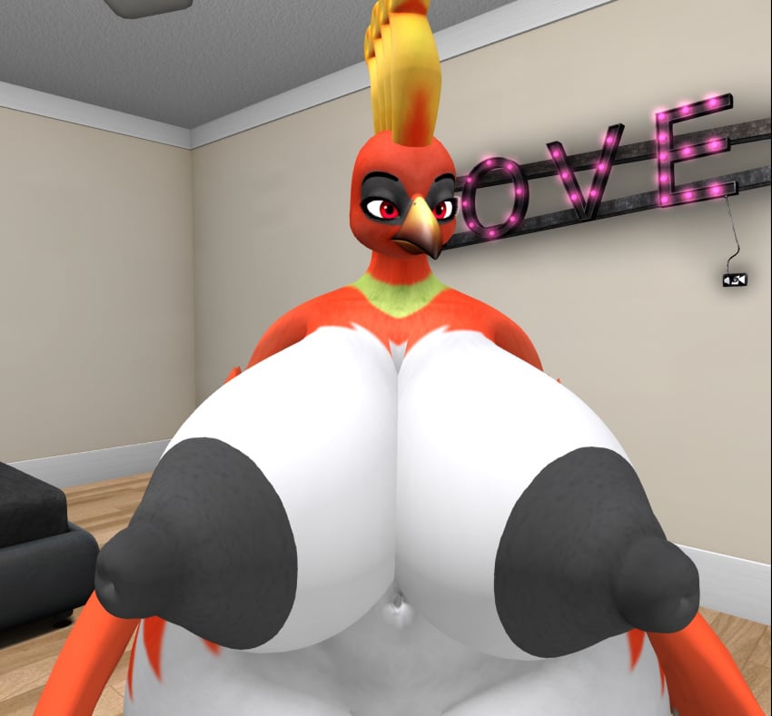 1girls 3d anthro big_breasts breasts female female_only ferialexonar furry game_freak ho-oh legendary_pokémon nintendo pokémon_(species) pokemon thick_thighs wide_hips