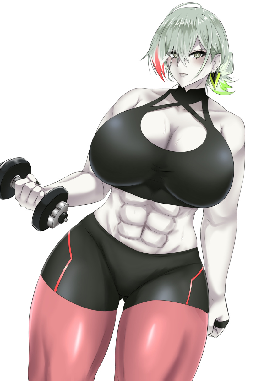 1girls absurdres demon_girl diabellestarr_the_dark_witch duel_monster grey_skin liftind muscular muscular_female yu-gi-oh!