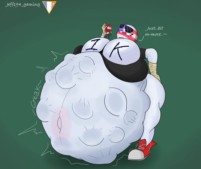 1boy 1girls belly belly_expansion belly_inflation big_belly countryhumans countryhumans_girl countryhumans_oc english_text expanded_belly expansion fat female fetish green_background inflated_belly inflation inflation_fetish jeff194 simple_background text united_states_of_america_(countryhumans) vore vore_belly