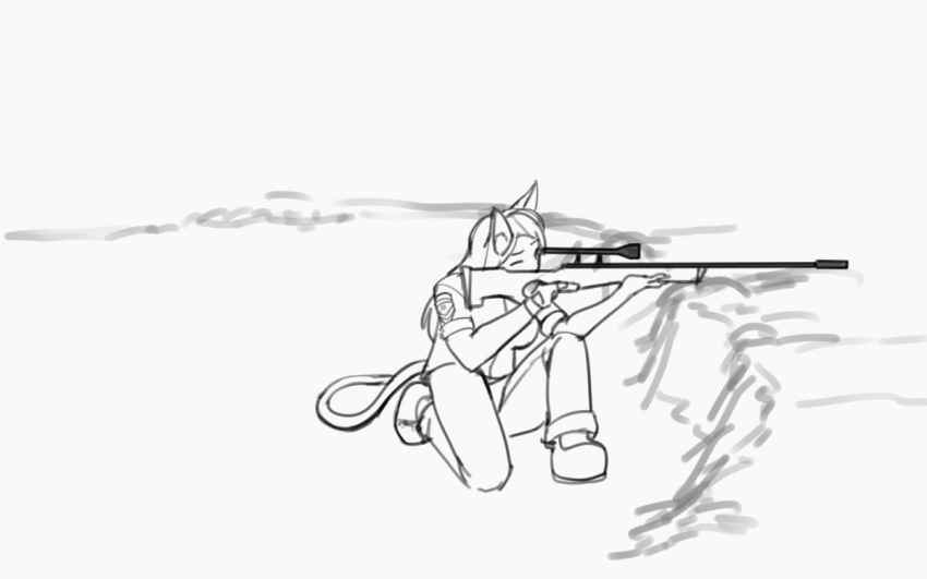 animated marrazan oc pregnant rapid_pregnancy shocked sniper sniper_rifle