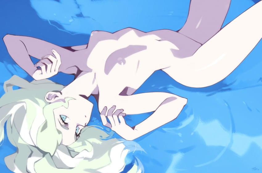 1girls 2d blonde_hair blue_eyes breasts completely_nude diana_cavendish expressionless female_focus little_witch_academia long_hair looking_at_viewer lying lying_on_back naked naked_female navel nipples nude nude_female on_back optionaltypo pale-skinned_female pale_skin perky_breasts petite petite_body petite_female small_breasts solo solo_female teen teenage_girl teenager thighs water young young_female