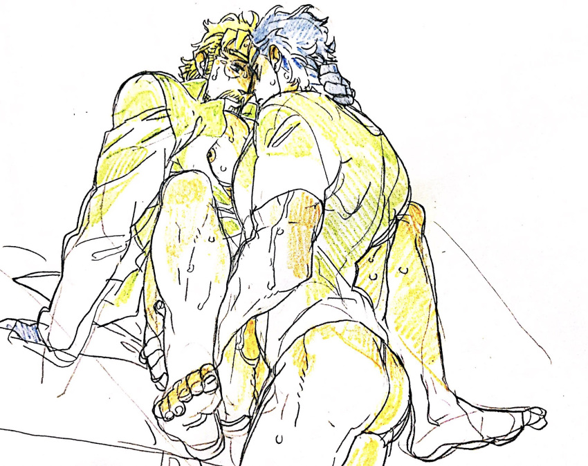 2boys age_difference duo gay grandfather grandfather_and_grandson grandson grandson_fucking_grandfather incest jojo's_bizarre_adventure joseph_joestar jotaro_kujo male/male male_only male_penetrating old_joseph stardust_crusaders yaoi