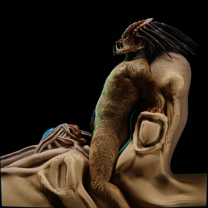 3d_(artwork) alien anthro bondage bound cum_collecting digital_media_(artwork) forced genitals hi_res humanoid machine male male_only mammal milking_tentacles nude penile penis penis_milking predator_(franchise) ralic_turman rape sex simple_background solo submissive tentacle tentacle_fellatio tentacle_rape tentacle_sex yautja