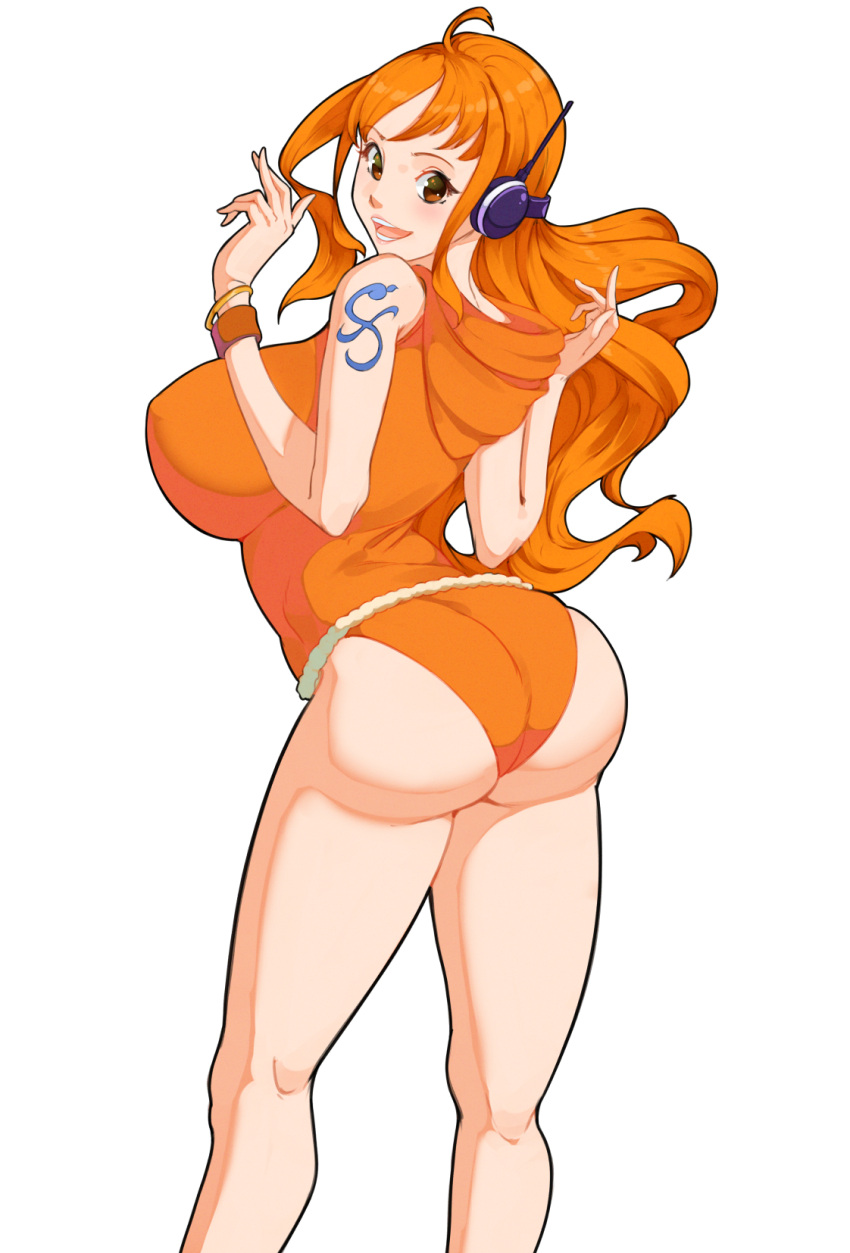 47_hard ass big_ass egghead female female_only nami nami_(one_piece) one_piece orange_hair panties post-timeskip shounen_jump tight_clothing