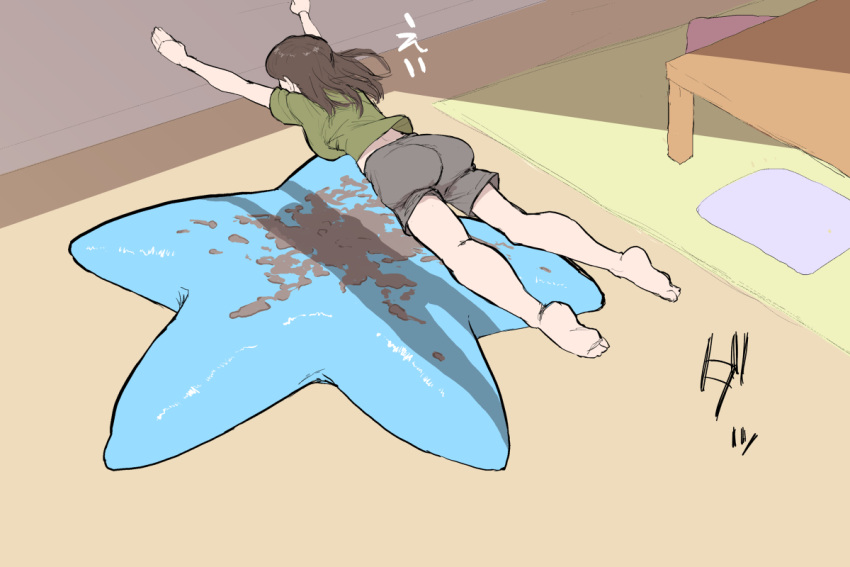 1girls dryorgasmon indoors jumping mommy_dryor starfish wooden_floor