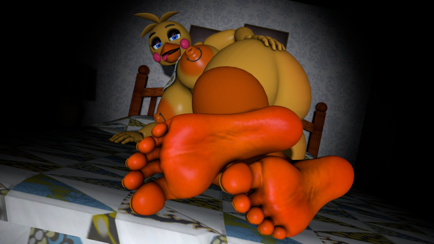 1girls 3d 5_toes alternate_version_available animatronic anus ass barefoot big_ass big_penis eyebrows fat_ass feet female five_nights_at_freddy's five_nights_at_freddy's_2 foot_fetish foot_focus gattus_03 joints large_ass large_feet looking_at_viewer penis sharp_teeth shiny_skin soles solo solo_female source_filmmaker tail toes toy_chica_(fnaf) yellow_skin