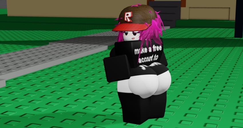 1girls 3d ass blusherfag clothed female guest_(roblox) roblox robloxian shortstack tagme white_skin