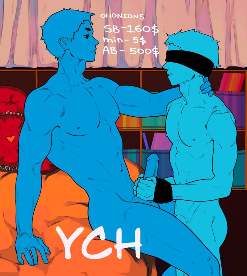 2boys blindfold for_sale gay gay_sex hands_tied kneeling male male/male male_focus male_only males malesub masturbating masturbation muscles muscular muscular_male penis penis_grab squeak_(brawl_stars) tied tied_hands tied_up yaoi ych ych_(character)