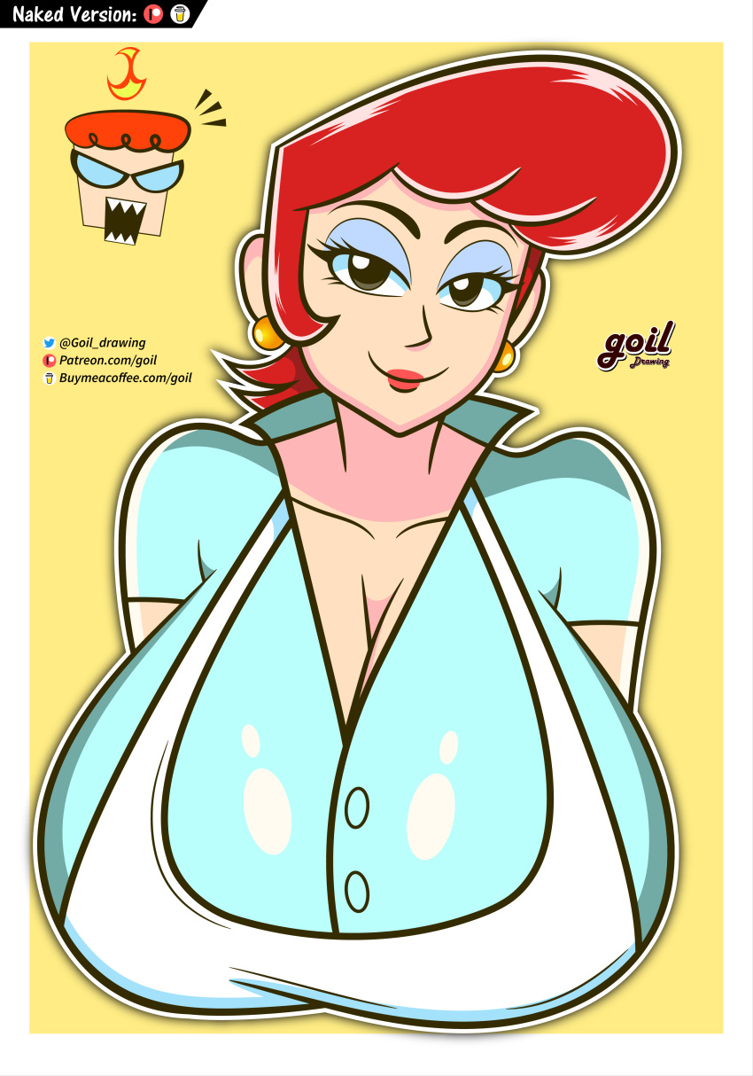 big_breasts big_breasts breasts breasts cartoon_network dexter dexter's_laboratory dexter's_mom female female female female_only goil_drawing huge_boobs huge_breasts milf