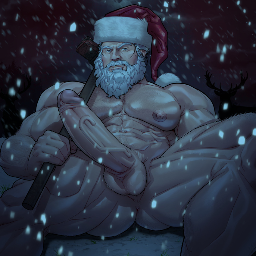 axe big_penis blitzturner christmas david_harbour male_only santa_claus violent_night