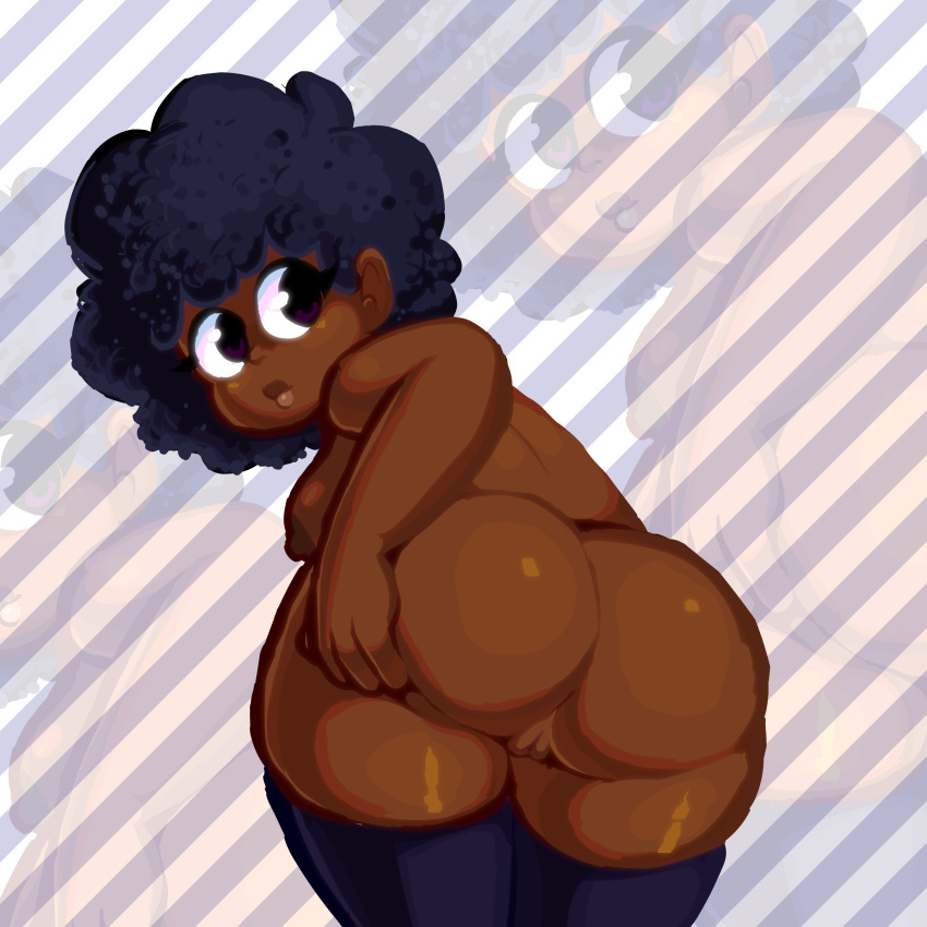 ass ass_grab black carol_(bbpanzu) carol_(friday_night_funkin) dark-skinned_female dark_skin fnf friday_night_funkin friday_night_funkin_mod queenftw_(artist) thick_thighs thighhighs thighs