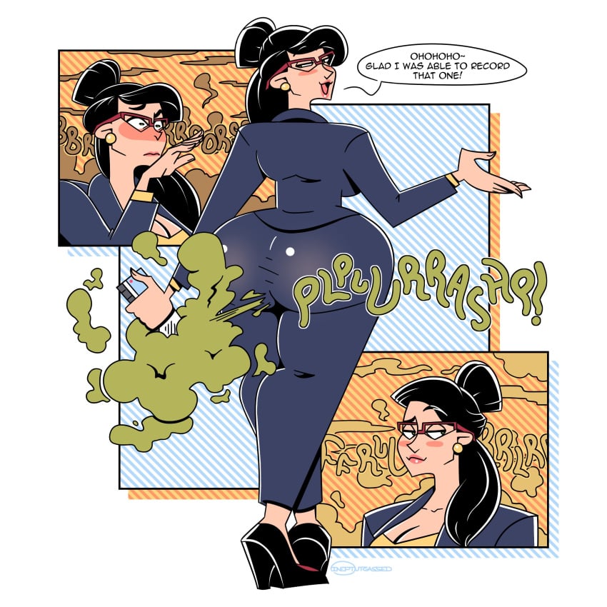 1girls 2020 2023 ass batman_(series) big_ass big_butt black_hair butt clothed clothed_female comic_panel dc_comics dialogue english_text fart fart_cloud fart_fetish farting female female_only fully_clothed glasses high_heels ineptoutcast ineptoutgassed my_adventures_with_superman open_mouth proud solo solo_female speech_bubble superman_(series) tagme text text_bubble vicki_vale vicki_vale_(my_adventures_with_superman)