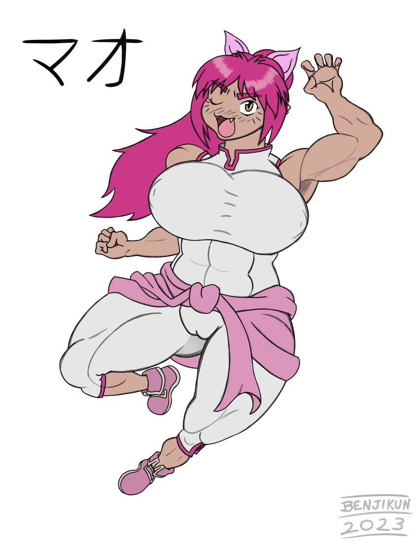 bad_art benjikun beyblade big_breasts ibispaintx mariah_wong muscular