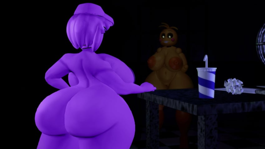 2girls 3d big_ass big_breasts dra111_(artist) dragon316 female female_only five_nights_at_freddy's five_nights_at_freddy's_2 huge_ass huge_breasts naked naked_female nude nude_female purple_guy_(fnaf) rule_63 toy_chica_(fnaf) toy_chica_(love_taste) wendy_afton william_afton