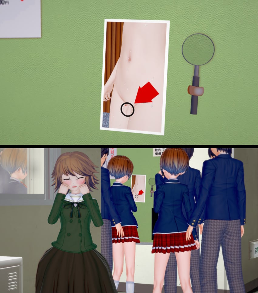 3d blush clothing completely_nude completely_nude_male crying danganronpa danganronpa:_trigger_happy_havoc danganronpa_1 embarrassed embarrassed_nude_femboy embarrassed_nude_male enm female femboy fujisaki_chihiro human knee_socks kneehighs kneesocks koikatsu male micropenis nude nude_photo pale_skin penis public public_humiliation school_uniform small_penis small_penis_humiliation socks straight_hair ultimateenf white_socks