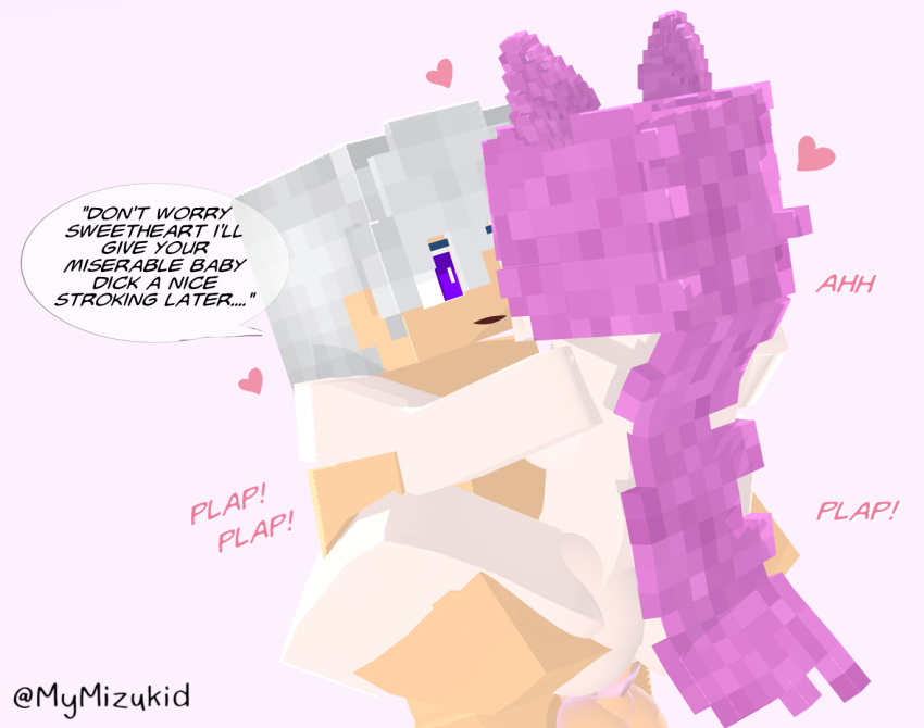 1girls 3d adult animal_ears armpits blush bouncing_breasts breasts cat_ears cat_girl character_profile completely_nude completely_nude_female dialogue embarrassed embarrassed_nude_female embracing erect_nipples female hetero horny horny_female mine-imator minecraft mizuki_(mymizukid) mymizukid naked nude nude_female nudity oiled_skin pink_ears pink_eyes pink_hair pussy_wet tagme