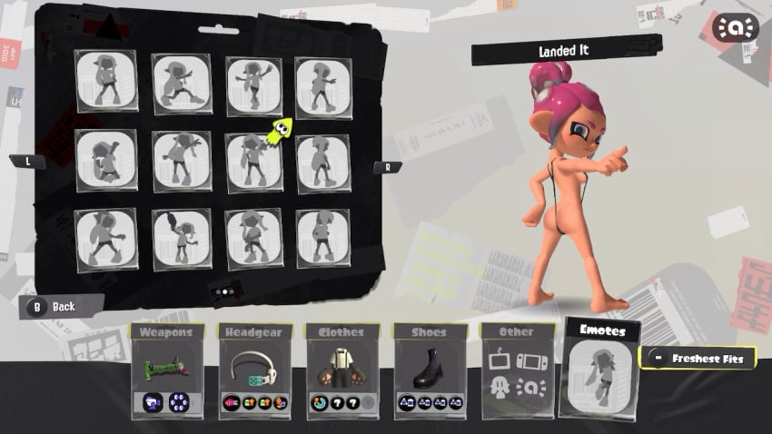 accurate_art_style almost_naked bikini feet octoling octoling_girl screenshot_edit sleepiitreat splatoon splatoon_3