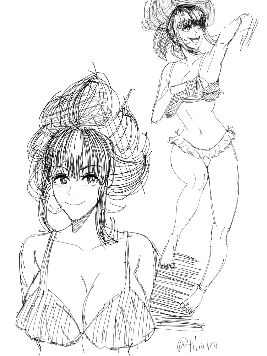 beach majo_taisen sketch swimsuit tagme yim_wing_chun