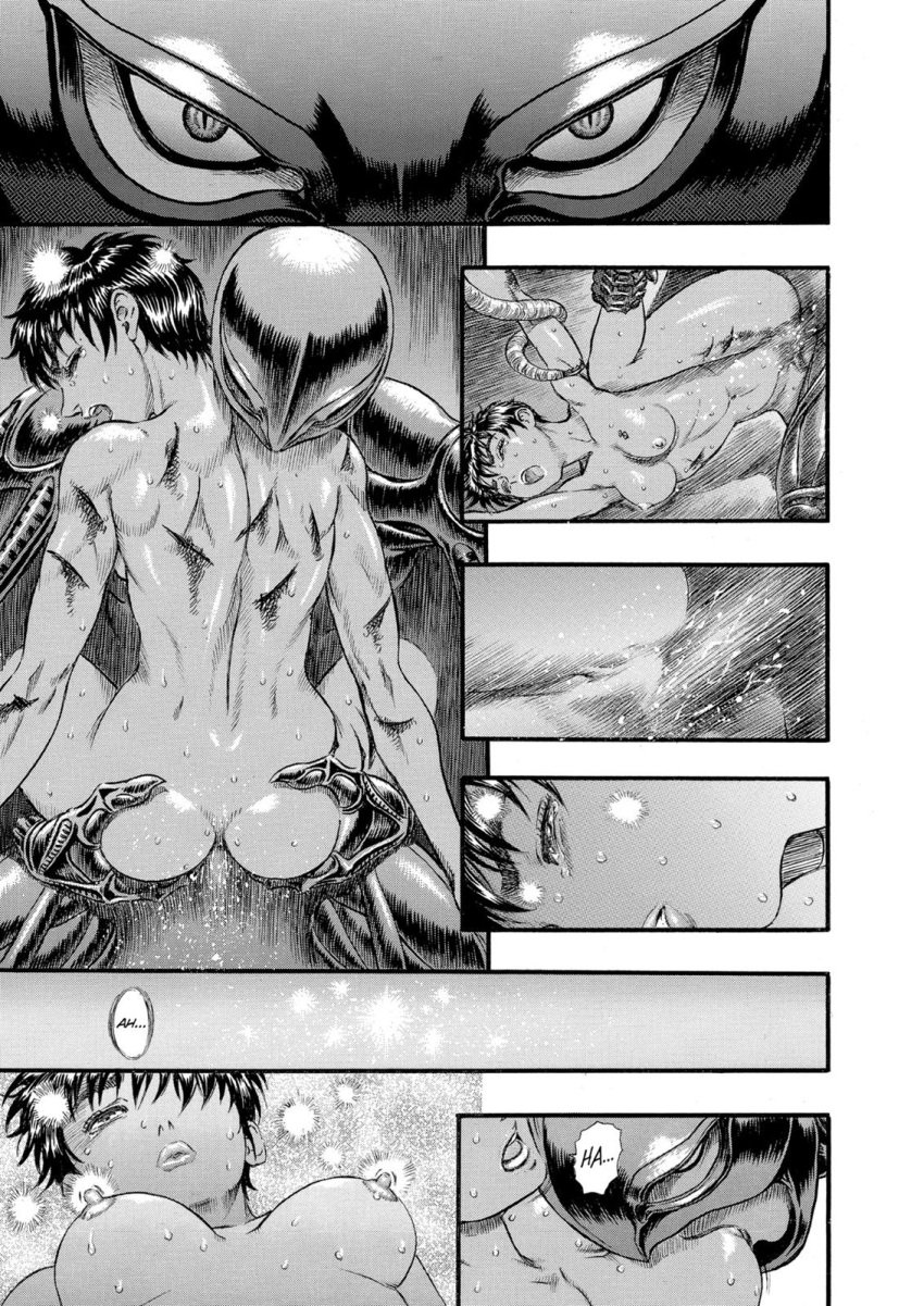 1boy 1girls berserk casca cry crying devil female femto forced griffith male male/female manga monochrome nipples pain rape sex shame straight succubus sucking_nipples tears tentacles