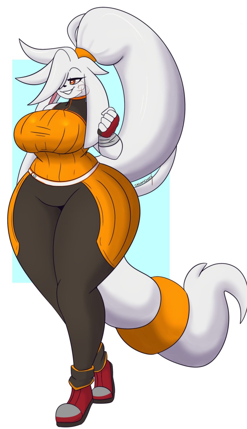 big_breasts breasts dewwydartz eva(dewwydartz) pokémon_(species) pokemon pokemon raboot thick_thighs wide_hips