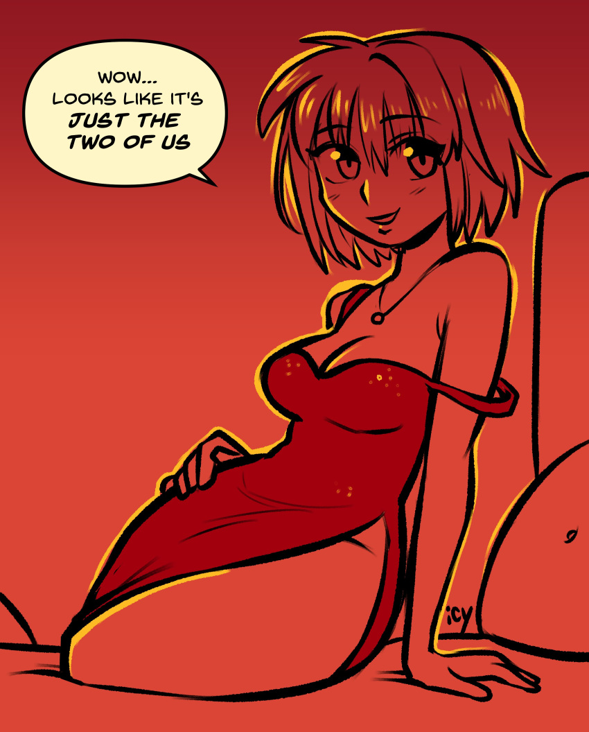 arcueid_brunestud bedroom bedroom_clothing bedroom_eyes bedroom_setting iseenudepeople melty_blood meme missicyart red_body red_dress red_eyes red_hair red_lighting red_skin seductive seductive_body seductive_eyes seductive_gaze seductive_look seductive_mouth seductive_pose seductive_smile text text_bubble tsukihime type-moon