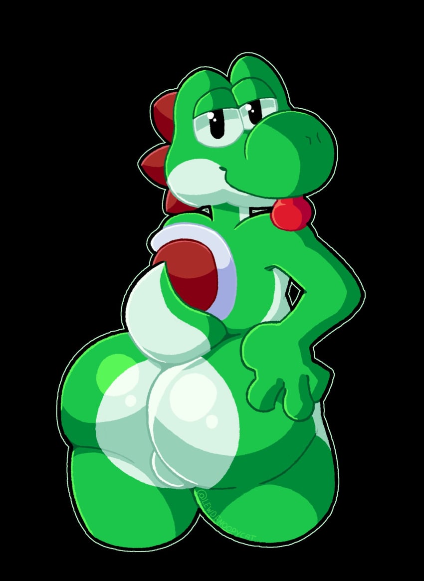 1boy absurd_res anthro ass ass_focus balls blep enoopycat femboy gay gay_male genitals glistening glistening_body hi_res humanoid male male_only mario_(series) nintendo scalie solo tongue tongue_out yoshi yoshi_(character)