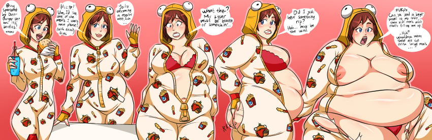 1girls 2023 2d assthethick bbw belly big_belly bra burp burping chubby chubby_female exposed_breasts fat fortnite large_belly large_breasts light-skinned_female light_skin morbidly_obese obese obese_female onesie_(fortnite) overweight overweight_female red_hair sequence simple_background solo solo_female solo_focus ssbbw text_bubble voluptuous voluptuous_female weight_gain