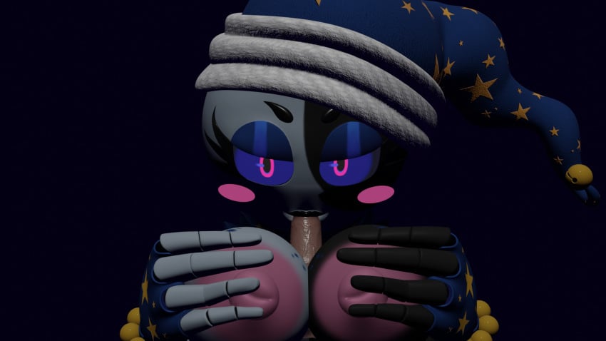 3d big_breasts big_penis blowjob breasts daycare_attendant_(fnaf) five_nights_at_freddy's moondrop nipples penis petru pink_eyes