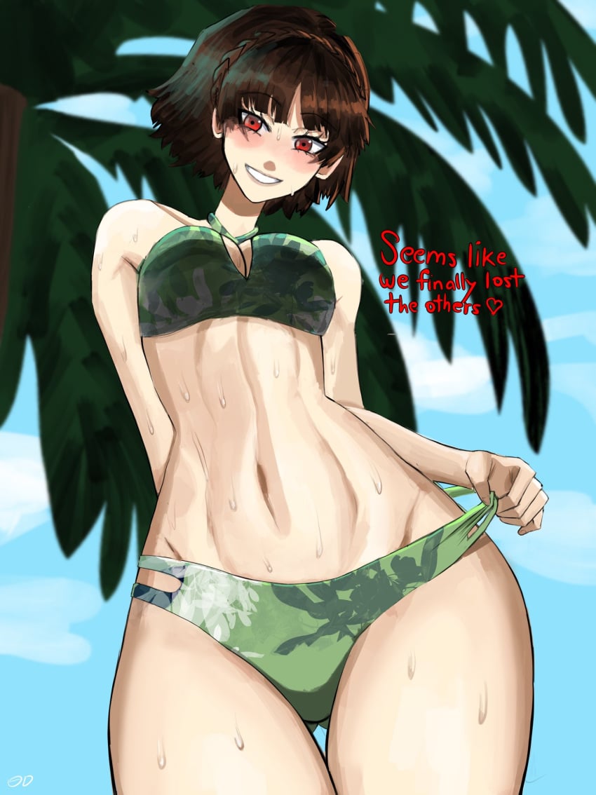 atlus breasts chaosoded female female_only makoto_niijima persona persona_5 solo swimsuit tagme