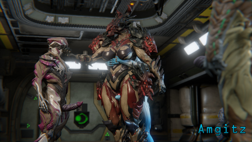 1futa 1girls 2boys 3d amgitz ash_(warframe) blender equinox_(warframe) larger_female nidus_(warframe) size_difference tagme tenno thigh_sex unusual_penis voruna_(warframe) warframe