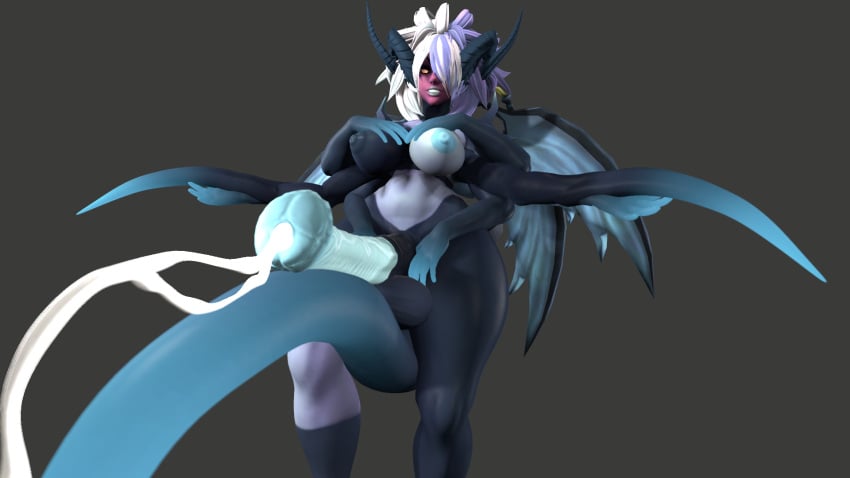 1futa 3d animal_genitalia big_balls big_breasts big_penis canastus cum dark_skin demon demon_wings ejaculation futa_only futanari grey_hair hips horns horsecock konami long_tail monster_girl multi_arm multi_limb multi_wing nipples pinup solo source_filmmaker tagme tail_between_legs tentacle thighs wide_hips wings yu-gi-oh! yu-gi-oh!_gx yubel