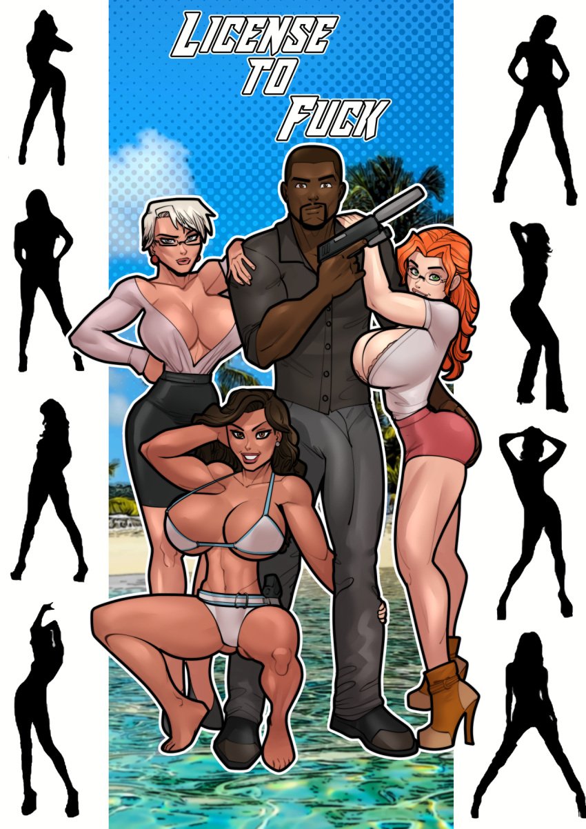 1boy 3girls agent_bigg ass athletic athletic_female big_ass big_breasts bikini bimbo bottom_heavy breasts bust busty chest cleavage clothed clothing curvaceous curvy curvy_figure dark-skinned_male dark_skin digital_drawing_(artwork) eyebrows eyelashes eyes female female_focus fit fit_female gun hair hi_res high_heels hips honey_potts hourglass_figure huge_ass huge_breasts human interracial lady_dench large_ass large_breasts legs license_to_fuck light-skinned_female light_skin lips male mature mature_female miss_moneypussy multiple_girls rabies-t-lagomorph slim slim_waist thick thick_hips thick_legs thick_thighs thighs top_heavy top_heavy_breasts upper_body voluptuous voluptuous_female waist wide_hips