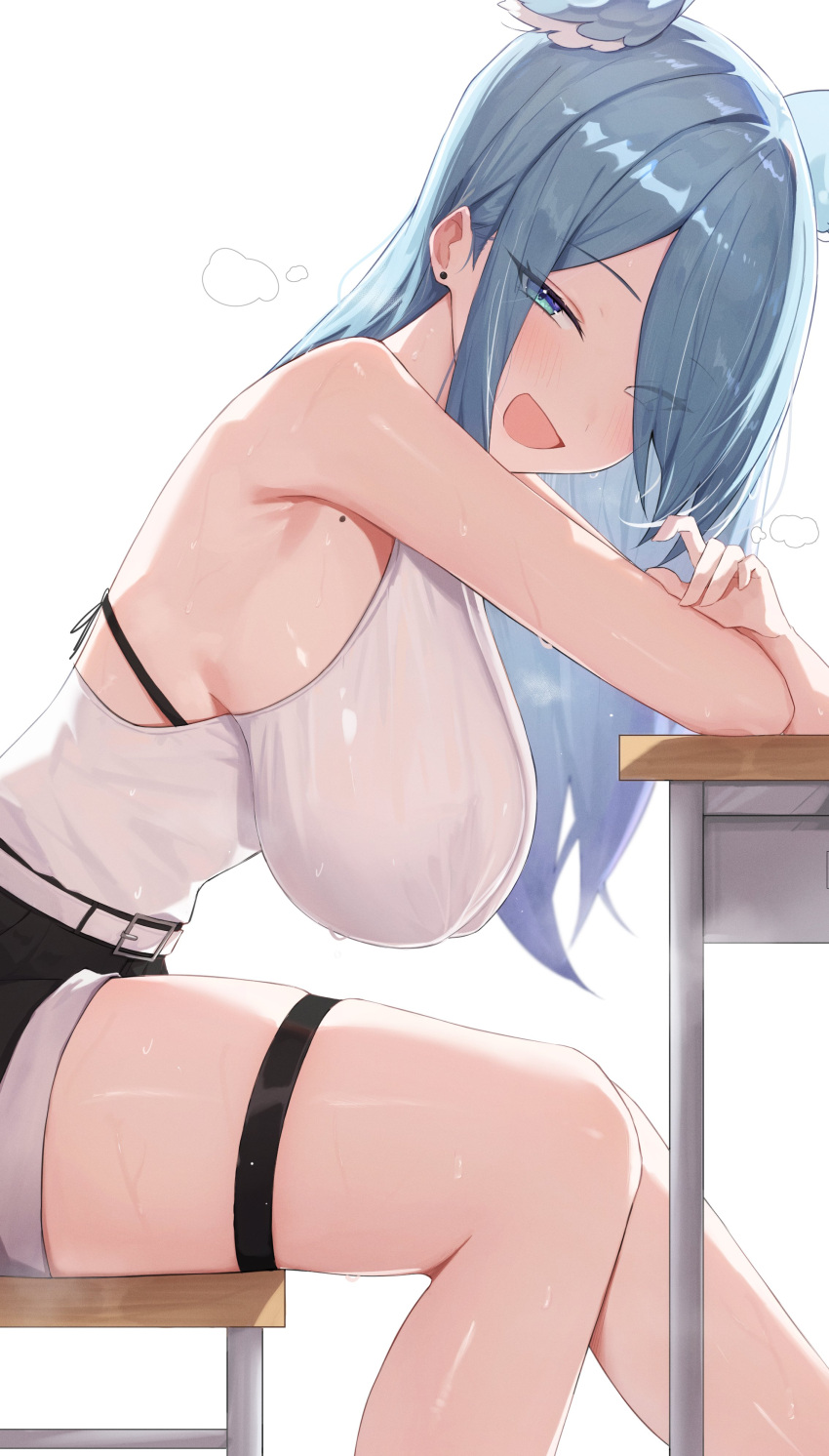 armpit elira_pendora horny horny_female huge_breasts imminent_sex looking_at_viewer nijisanji nijisanji_en ruru_nnnn sagging_breasts side_view sideboob sitting sitting_on_chair sweat sweating thick_thighs virtual_youtuber