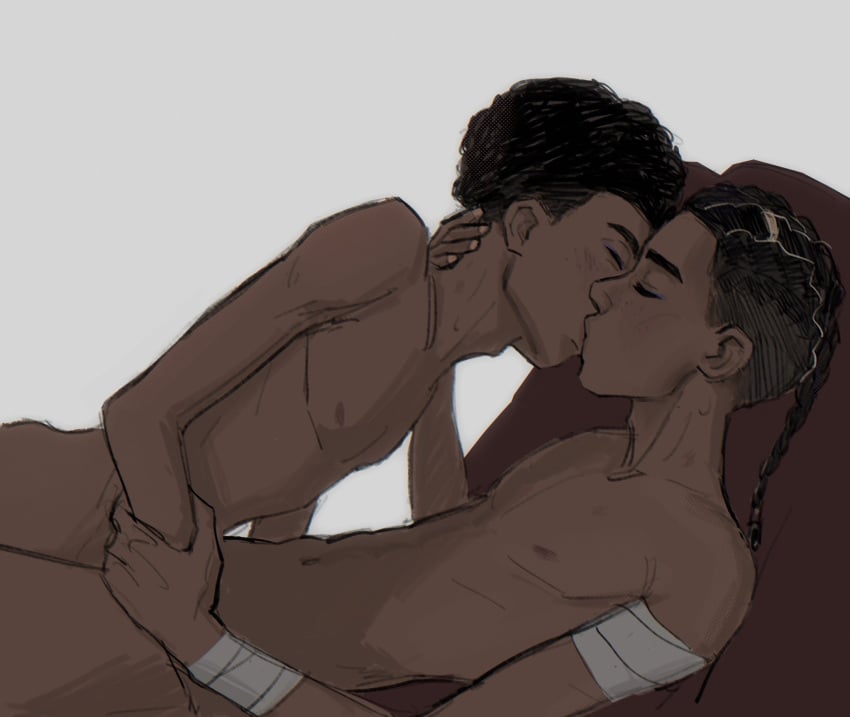 2boys dark-skinned_male dark_skin gay gay_sex kissing marvel miles_morales miles_morales_(earth_42) miles_morales_(spider-verse) notselddihenaj nsfw selfcest spider-man:_across_the_spider-verse spider-man_(series) yaoi