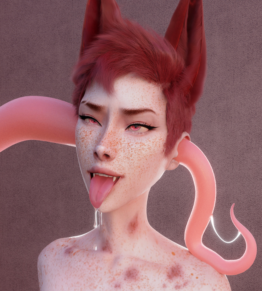 1girls 3d ahe_gao aldtecaia blender blender_cycles ear_fuck ear_penetration fangs fauxhawk female female_only fluffy_ears fluffy_hair fox fox_ears fox_girl foxgirl freckles mohawk mohawk_(hairstyle) noxxyboy oc pink_eyes pink_fur pink_hair pixie_cut pixie_cut_female pixie_cut_hair red_eyes red_fur red_hair saliva saliva_drip saliva_on_tongue saliva_string saliva_trail short_hair sims sims4 skull_flossing skull_fucking soft succubus tentacle tentacles_in_ears the_sims_4 tomboy tongue tongue_out tulpa very_short_hair