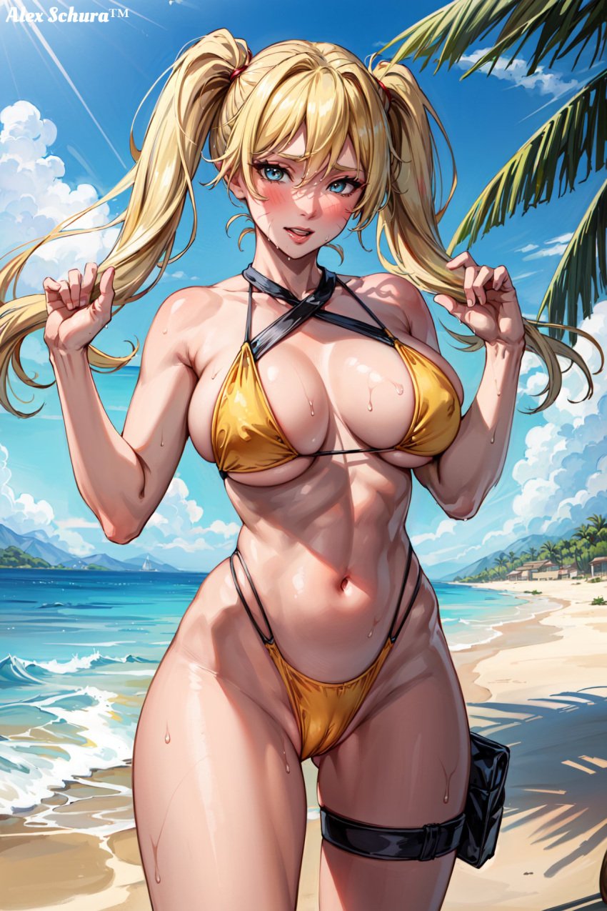 1girls abs ai_generated alex-schura amazon beach belly_button big_breasts bikini blonde_hair blue_eyes blush busty cameltoe child_bearing_hips cleavage clothed clothing facial_markings gender_transformation genderswap_(mtf) hi_res high_resolution highres large_breasts light-skinned_female light_skin lips lipstick looking_at_viewer micro_bikini muscles muscular muscular_female nai_diffusion naruko naruto naruto_(classic) naruto_(series) naruto_shippuden naruto_uzumaki nipple_bulge ocean orange_bikini orange_panties orange_swimsuit outdoors outside pale-skinned_female pale_skin partially_clothed partially_visible_vulva perky_breasts pink_lips pink_lipstick pose posing pussy revealing_clothes rule_63 sexy_no_jutsu shounen_jump skimpy skimpy_bikini skimpy_clothes solo stable_diffusion standing sweat sweating swimsuit thick_thighs thigh_strap thighs tied_hair toned toned_female twintails underboob uzumaki_naruto vagina voluptuous voluptuous_female whisker_markings whiskers wide_hips yellow_hair