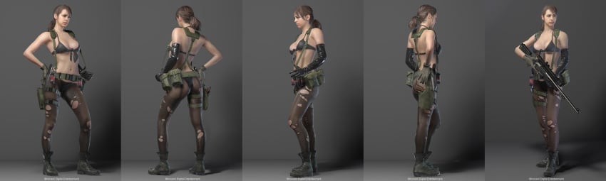 1girls 3d ass boots breasts female female_soldier full_body gloves metal_gear metal_gear_solid metal_gear_solid_v military official_art ponytail quiet_(metal_gear) soldier solo standing stefanie_joosten tied_hair