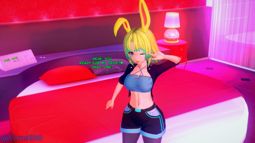 1girls 3d ass_expansion big_ass big_nipples big_thighs breast_expansion bunny_ears bunny_girl curvy female futanari green_lipstick huge_breasts huge_cock hyper hyper_breasts koikatsu large_breasts large_thighs oc one_girl original_character penis_growth solo tagme virusb90