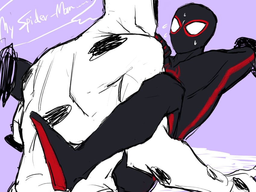 2boys age_difference captured gay imminent_sex looking_at_another male male/male mammal marvel marvel_comics miles_morales miles_morales_(spider-verse) nervous rape raped spandex spandex_suit spider-man:_across_the_spider-verse spotflower teenager the_spot ttpor yaoi