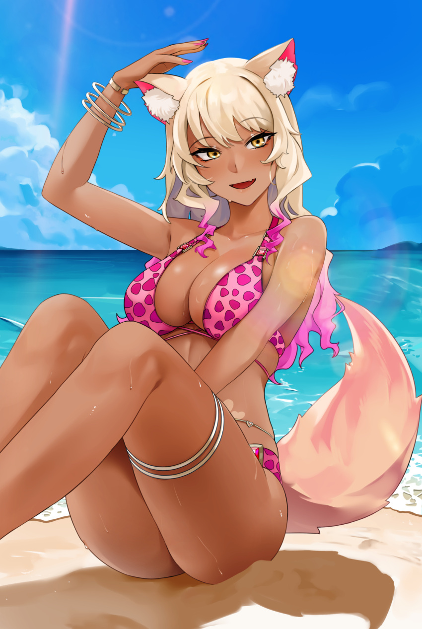 1girls beach big_ass big_breasts bikini fate/grand_order fate_(series) female furry noir_(4chan) suzuka_gozen_(fate) suzuka_gozen_(swimsuit_rider)_(fate) tagme