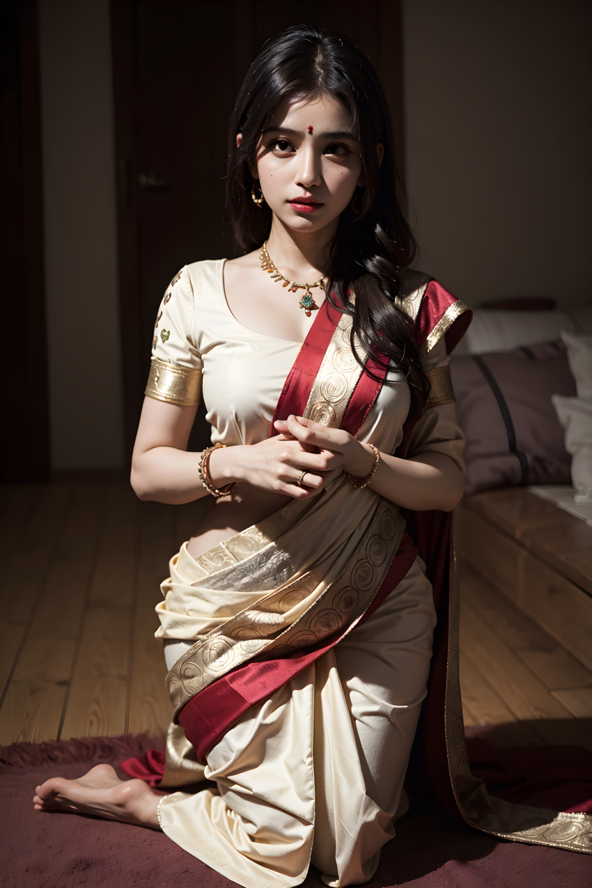 ai_generated bride indian indian_female sari tagme