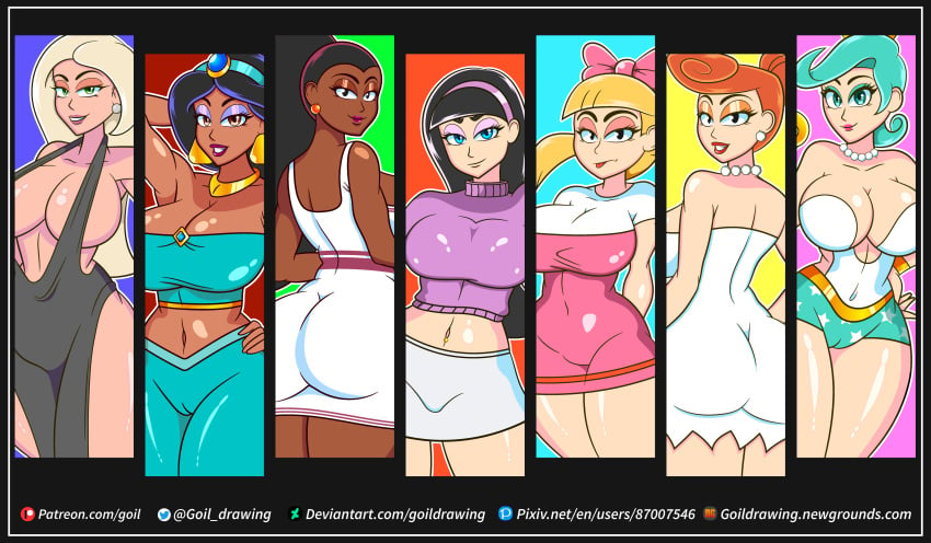 aladdin ass big_ass big_breasts black_hair blonde_hair breasts carlota_casagrande crossover disney disney_princess female female_only girls goil_drawing hanna-barbera helga_pataki hey_arnold! huge_breasts milf mirage_(the_incredibles) nickelodeon patreon princess_jasmine pussy red_hair teen the_casagrandes the_fairly_oddparents the_flintstones the_incredibles tooth_fairy trixie_tang wilma_flintstone