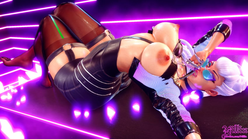 3d evelynn huge_ass huge_breasts k/da_all_out_evelynn k/da_all_out_series league_of_legends looking_at_viewer nillin_(artist) nipples thick_thighs