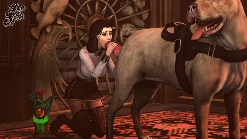 3d bioshock bioshock_infinite blowjob elizabeth_comstock geo_sfm minigirl oral size_difference zoophilia