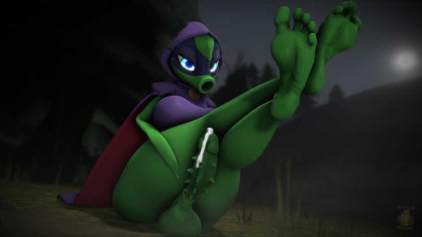 1girls 3d 3d_(artwork) bedroom_eyes cum cum_on_penis feet futa_only futanari green_shadow_(pvz) hooded_cloak humanoid_feet peashooter_(pvz) plant plant_girl plants_vs_zombies plants_vs_zombies:_heroes pvz pvz_heroes scorch_dreamer sfm spiky_cock thick_thighs thighs